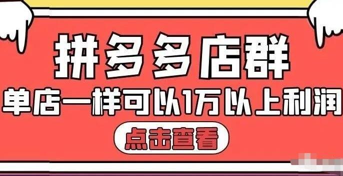 拼多多店群单店一样可以产出1万5以上利润【付费文章】插图