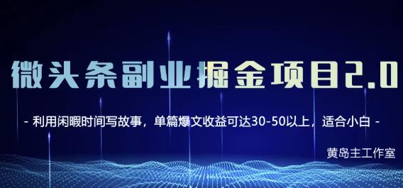 黄岛主微头条副业掘金项目第2期，单天做到50-100 收益！插图