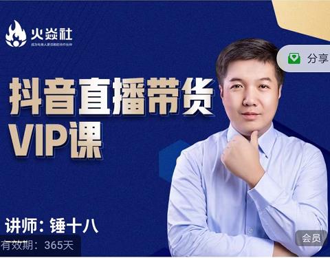 锤十八-抖音直播带货VIP课，专注直播带货有效盈利模式插图