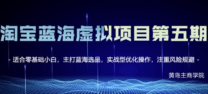 黄岛主淘宝虚拟无货源3.0 4.0 5.0，适合零基础小白，主打蓝海选品，实战型优化操作插图