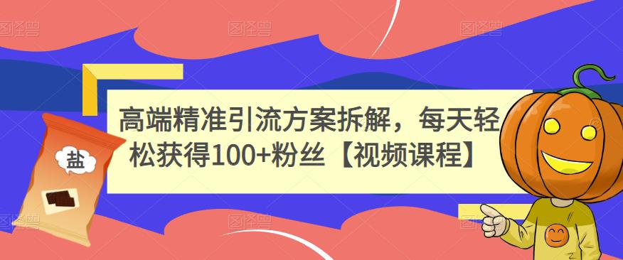 高端精准引流方案拆解，每天轻松获得100 粉丝【视频课程】插图