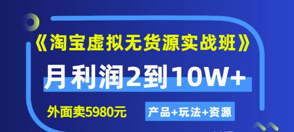 程哥《淘宝虚拟无货源实战班》线上第四期：月利润2到10W （产品 玩法 资源)插图