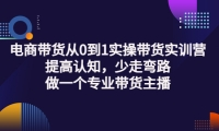 电商带货从0到1实操带货实训营:提高认知,少走弯路,做一个专业带货主播插图