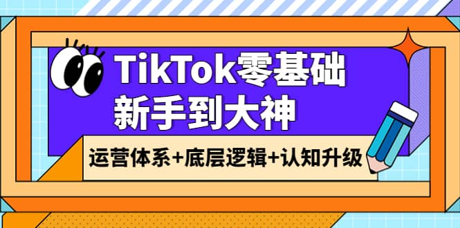 TikTok零基础新手到大神：运营体系 底层逻辑 认知升级（9节系列课）插图
