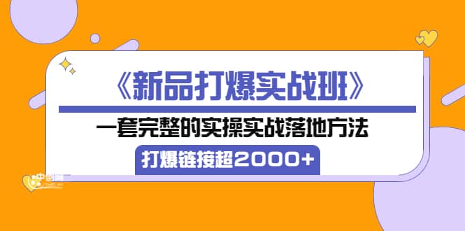 《新品打爆实战班》一套完整的实操实战落地方法，打爆链接超2000 （38节课)插图