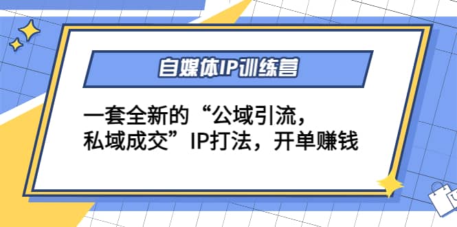 自媒体IP训练营(12 13期)一套全新的“公域引流，私域成交”IP打法插图