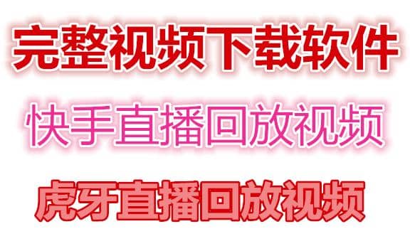 快手直播回放视频/虎牙直播回放视频完整下载(电脑软件 视频教程)插图