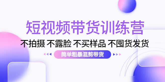短视频带货训练营：不拍摄 不露脸 不买样品 不囤货发货 简单粗暴混剪带货插图