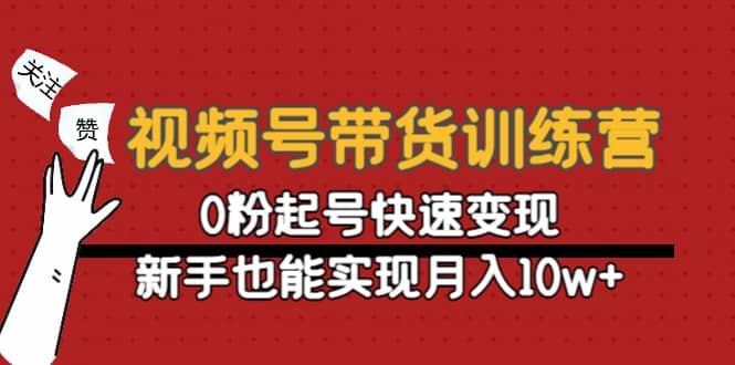 视频号带货训练营：0粉起号快速变现插图