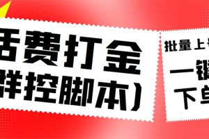 （4615期）外面收费3000多的三合一话费打金群控脚本，批量上号一键下单【脚本+教程】插图