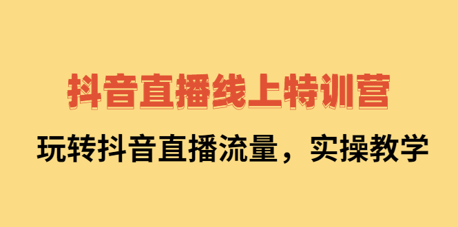 抖音直播线上特训营：玩转抖音直播流量，实操教学插图