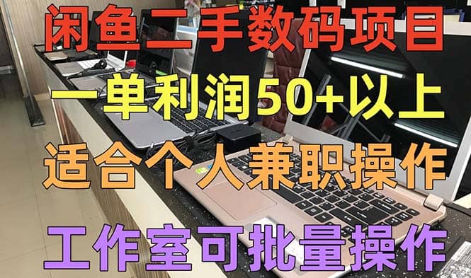 闲鱼二手数码项目，个人副业低保收入，工作室批量放大操作插图