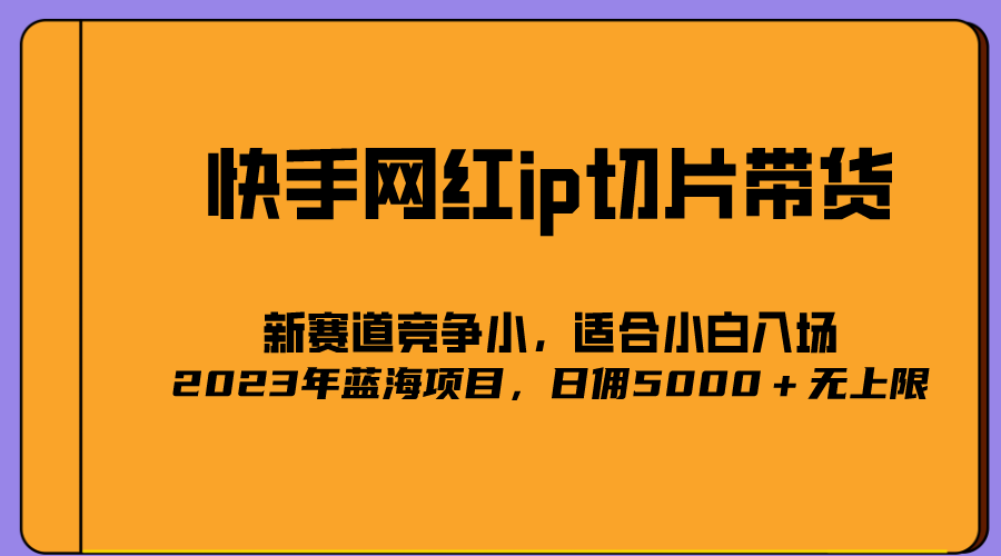 2023爆火的快手网红IP切片，号称日佣4900＋的蓝海项目，二驴的独家授权插图