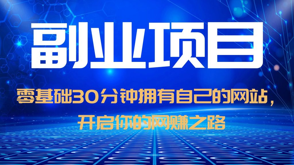 （6203期）零基础30分钟拥有自己的网站，日赚1000+，开启你的网赚之路（教程+源码）插图