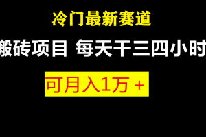 （6665期）最新冷门游戏搬砖项目，小白零基础也可以月入过万（附教程+软件）