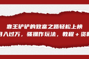 （7011期）全网首发，靠王铲铲的致富之路轻松上榜，月入过万，骚操作玩法，教程＋资料