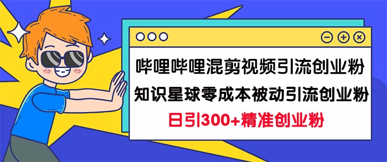 （7138期）哔哩哔哩混剪视频引流创业粉日引300+知识星球零成本被动引流创业粉一天300+插图