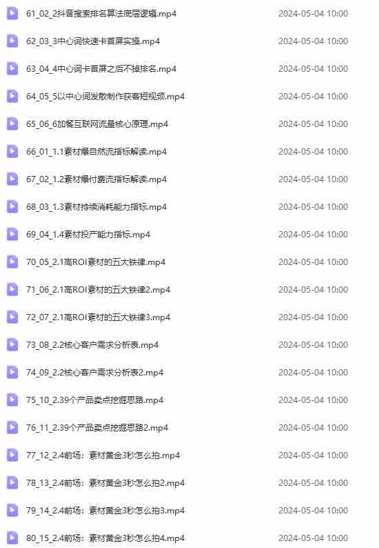 （10297期）2024单品正价起号，直播素材投流选品：选品课+投流课+素材课+卡首屏/100节插图4