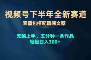 （10267期）视频号下半年全新赛道，表情包搭配情感文案 无脑上手，五分钟一条作品…
