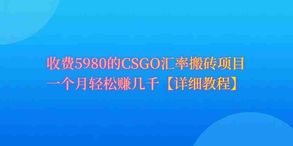 （9776期）CSGO装备搬砖，月综合收益率高达60%，你也可以！插图