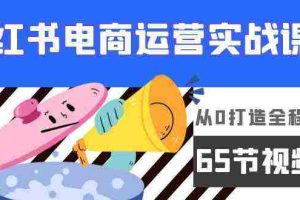 （9724期）小红书电商运营实战课，​从0打造全程实操（65节视频课）