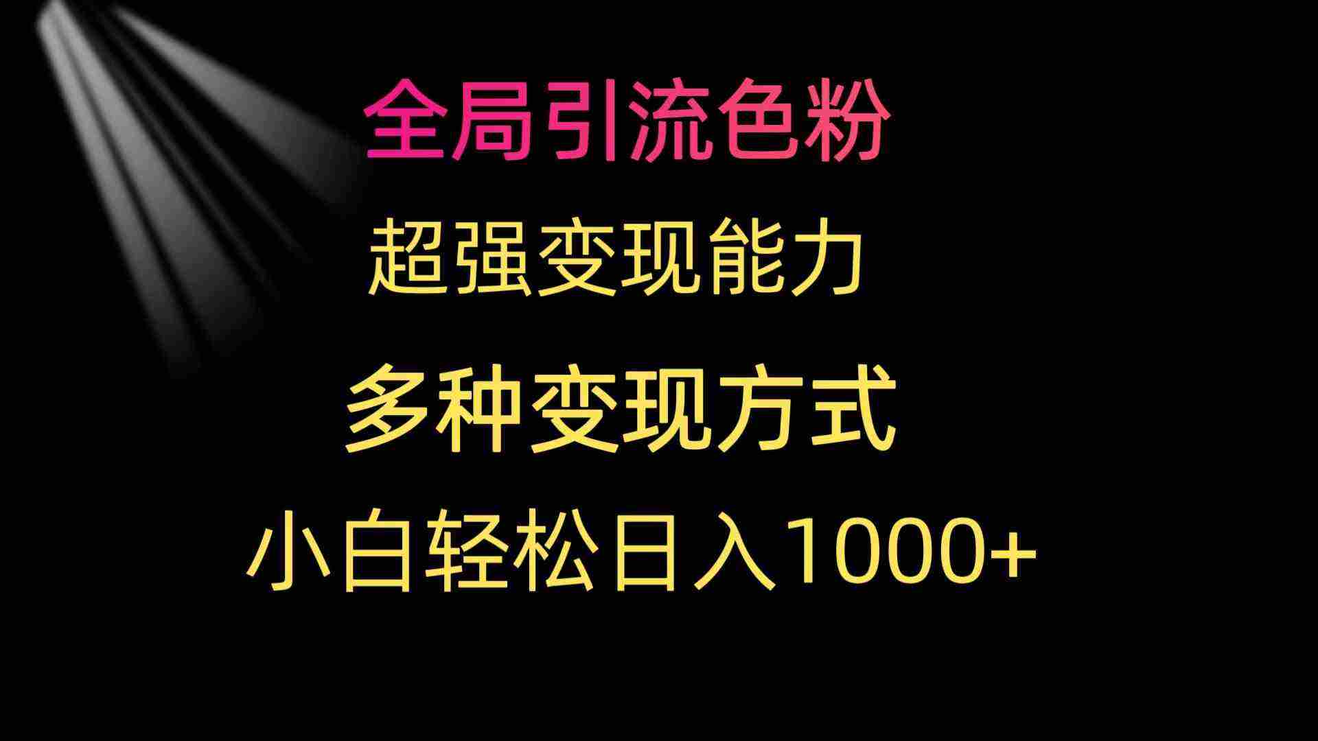 （9680期）全局引流色粉 超强变现能力 多种变现方式 小白轻松日入1000+插图