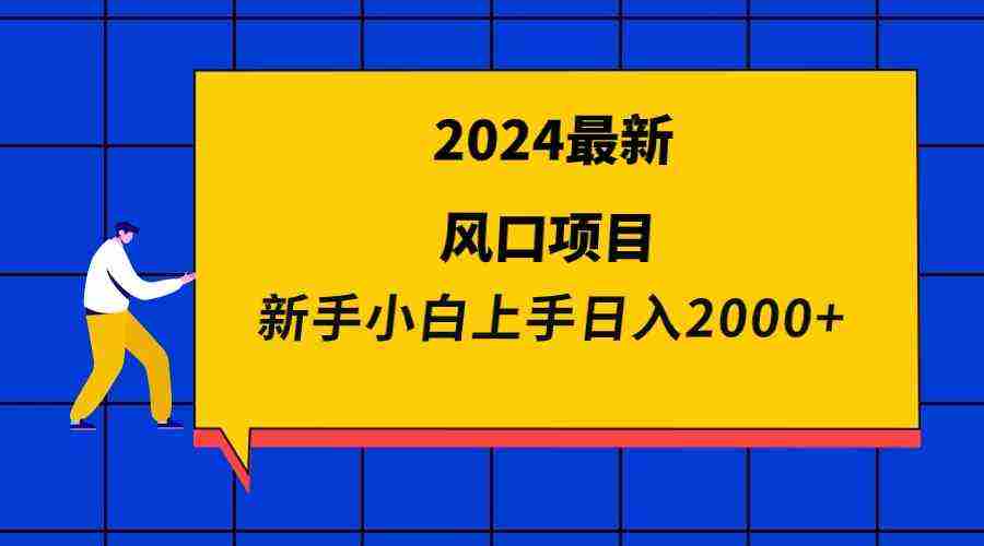 （9483期）2024最新风口项目 新手小白日入2000+插图