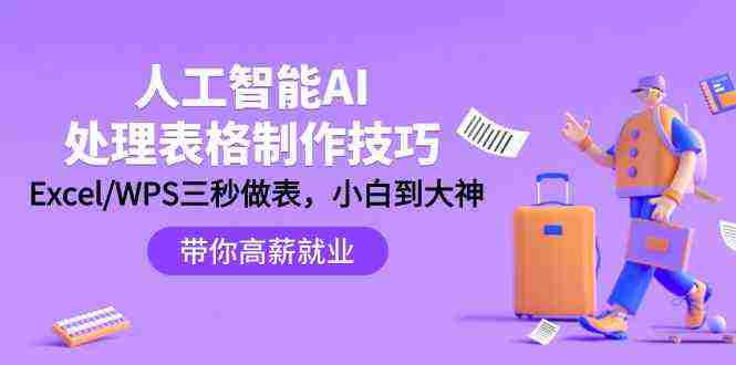 （9459期）人工智能-AI处理表格制作技巧：Excel/WPS三秒做表，大神到小白插图