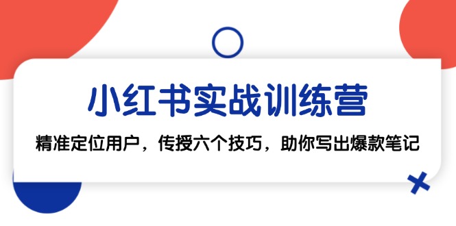 （12925期）小红书实战训练营：精准定位用户，传授六个技巧，助你写出爆款笔记插图