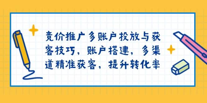 （13979期）竞价推广多账户投放与获客技巧，账户搭建，多渠道精准获客，提升转化率插图