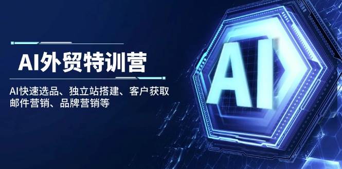 （14217期）AI外贸特训营：AI快速选品、独立站搭建、客户获取、邮件营销、品牌营销等插图