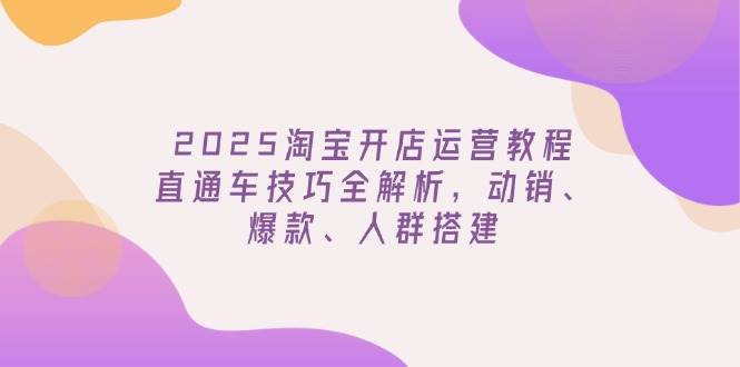 （14389期）2025淘宝开店运营教程更新，直通车技巧全解析，动销、爆款、人群搭建插图