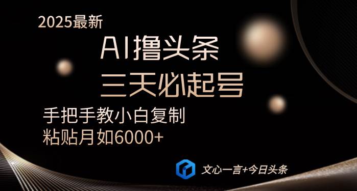 （14102期）AI撸头条三天必起号手把手教小白复制粘贴月入6000+教程插图