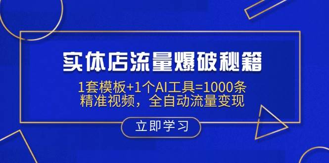 （14131期）实体店流量爆破秘籍：1套模板+1个AI工具=1000条精准视频，全自动流量变现插图