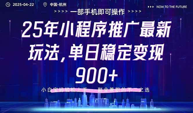 （14494期）25年小程序推广最新玩法，单日稳定变现900+，小白轻松上手插图
