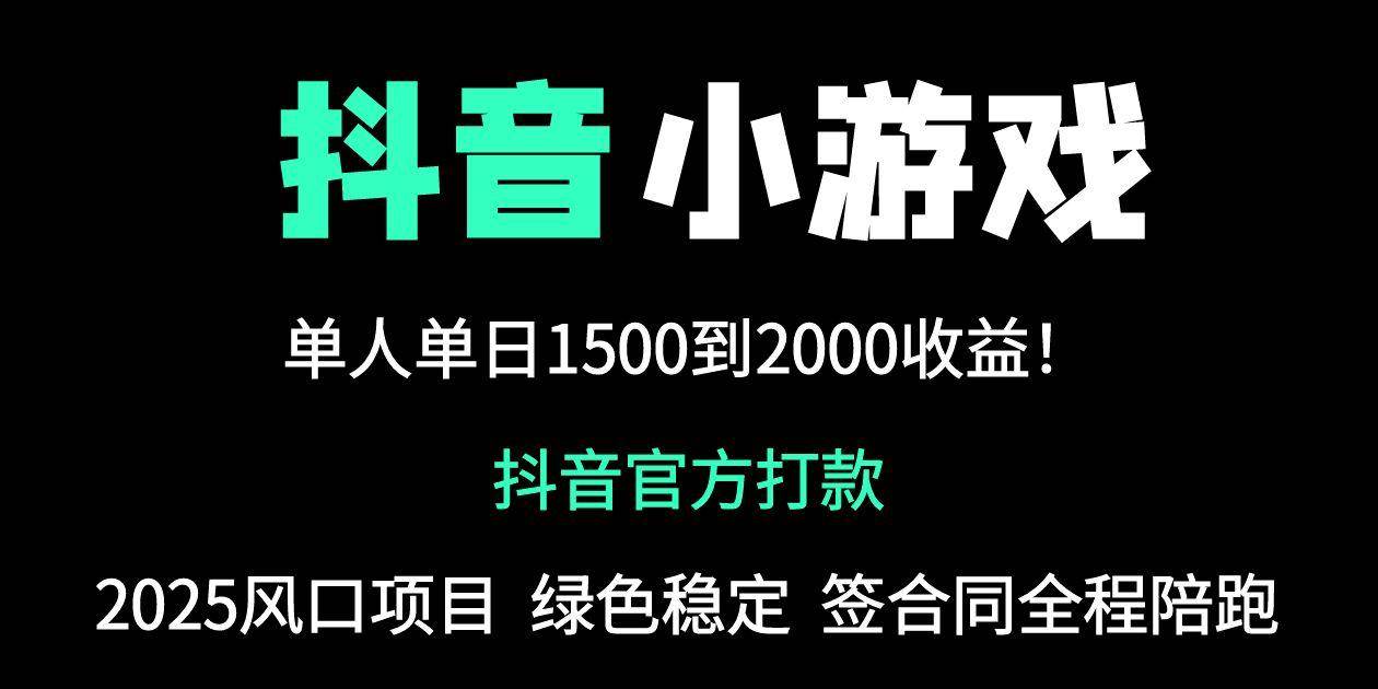 （14527期）抖音官方小游戏2025全网最新玩法，暴利赚钱项目，单机日入2000+，绝不…插图