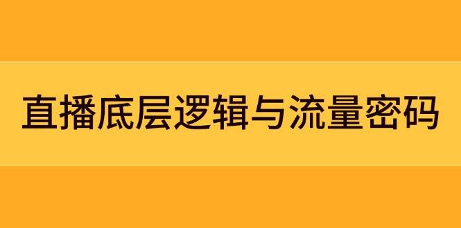 （14695期）直播底层逻辑与流量密码：定位模型+案例拆解，急速流承接与数据优化全攻略插图