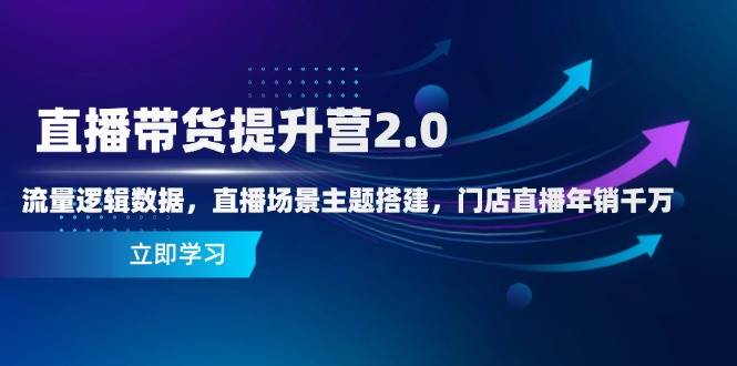 （14694期）直播带货提升营2.0：流量逻辑数据，直播场景主题搭建，门店直播年销千万插图