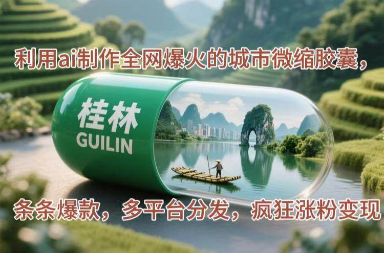 （14704期）利用ai制作全网爆火的城市微缩胶囊，条条爆款，多平台分发，疯狂涨粉变现插图