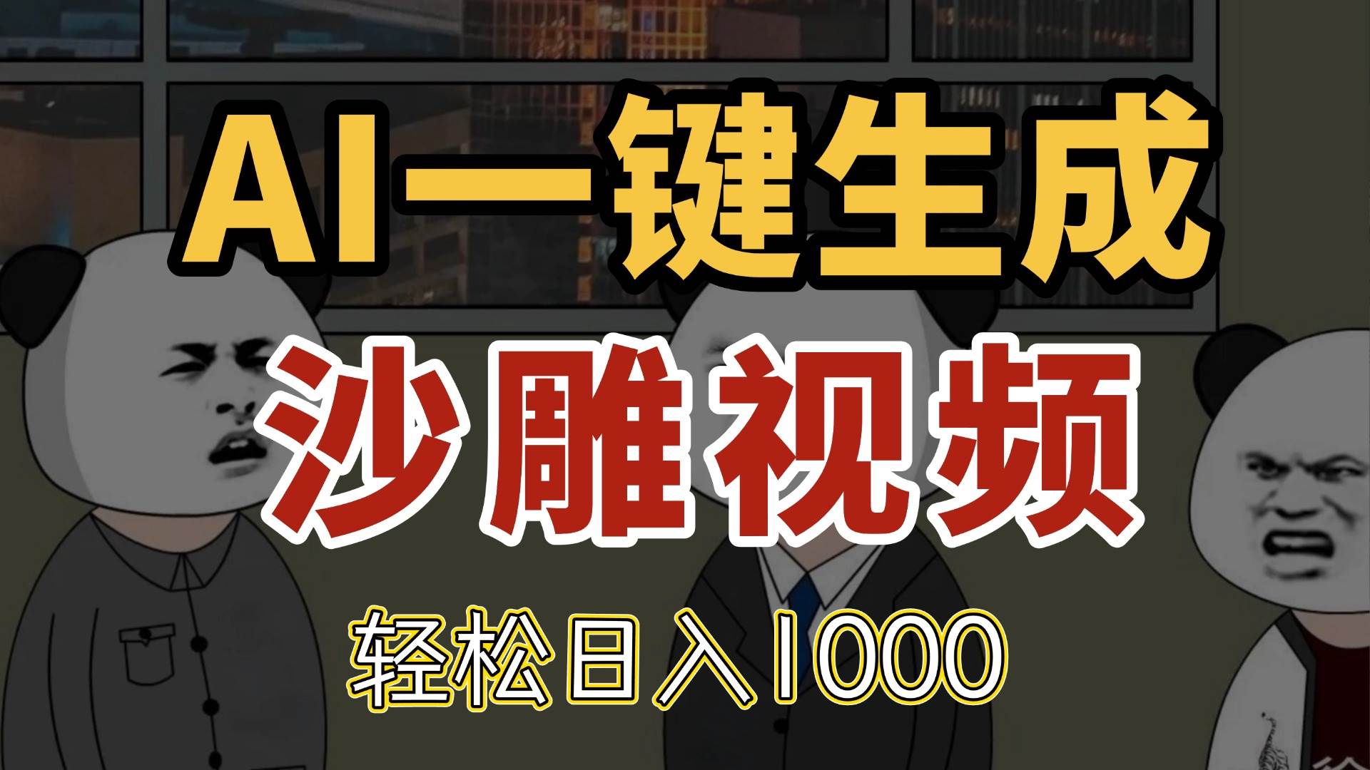 （14756期）AI一键生成沙雕视频，一条视频千万播放，轻松日入1000插图