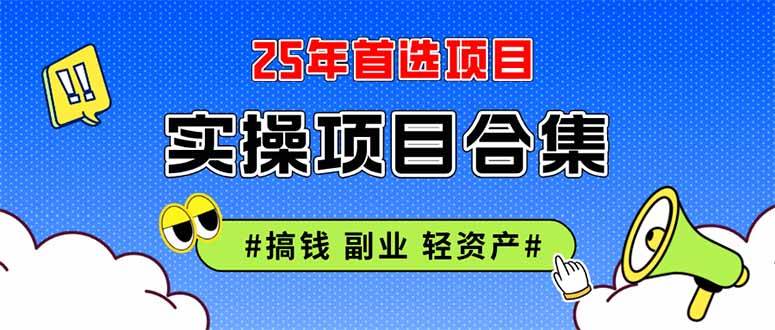 （14767期）2025实操项目合集 挂机类型 直播类型 轻资产创业类型 课程分享各项目介…插图