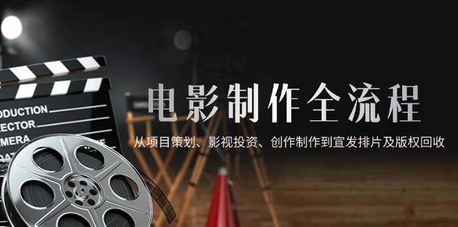 （14800期）电影制作全流程，从项目策划、影视投资、创作制作到宣发排片及版权回收插图