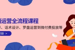 (14882期)直播运营全流程课程-5月更新:从起号、话术设计、罗盘运营到微付费投放等