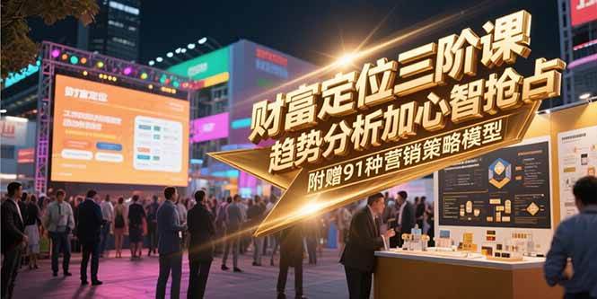 （15219期）财富定位三阶课，趋势分析加心智抢占，附赠91种营销策略模型插图