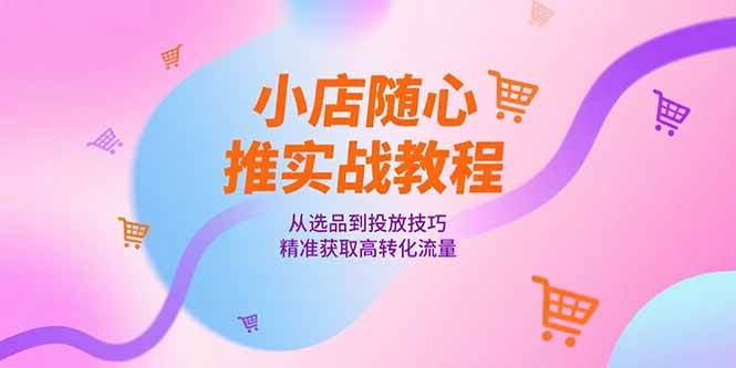 （15205期）小店随心推实战教程，从选品到投放技巧，精准获取高转化流量插图