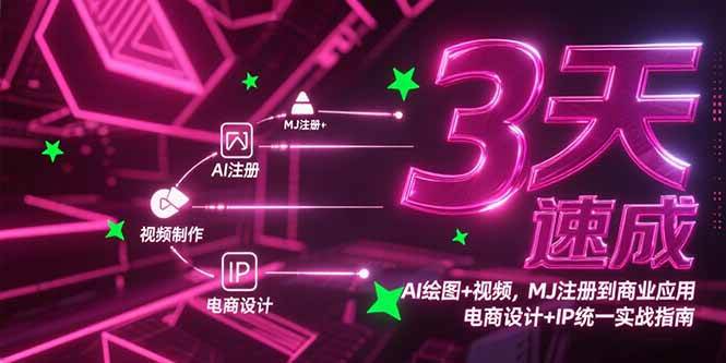 （15245期）3天速成AI绘图+视频，MJ注册到商业应用，电商设计+IP统一实战指南插图