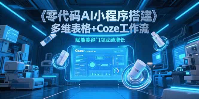 （15239期）零代码AI小程序搭建，多维表格+Coze工作流，赋能美容门店业绩增长插图