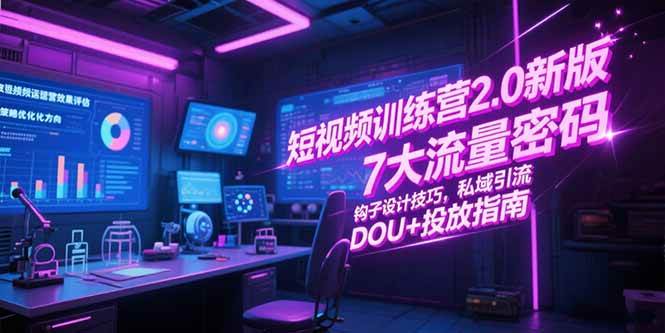 （15255期）短视频训练营2.0新版，7大流量密码/钩子设计技巧/私域引流/DOU+投放指南插图