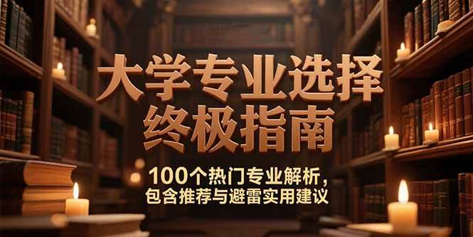（15261期）付费文：大学专业选择终极指南,100个热门专业解析,包含推荐与避雷实用建议插图
