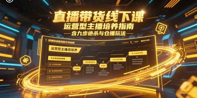 （15281期）直播带货线下课，运营型主播培养指南，含九步绝杀与仓播玩法插图